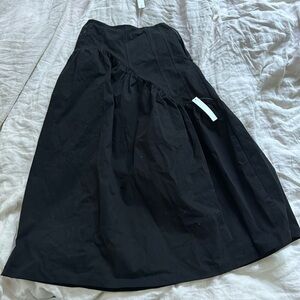 Lisa Says Gah maeve midi skirt caviar twill